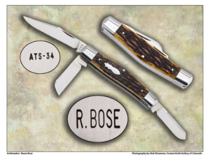 Reese Bose Premium Three Blade Stockman In Antique Remington Bone