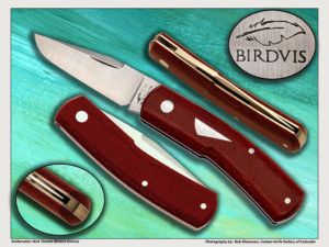 Birdvis Knives – Harper – Red Micarta